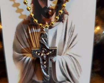 Life of Jesus Reliquary Cross Stones from Tomb of Jesus, Nativity cave, Cenacle Last Supper, Church of the Ascension