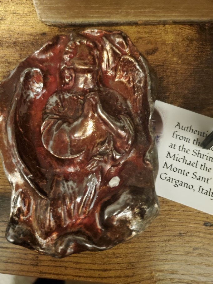 St. Michael Relic Cave Stones Display Stone From Cave in Monte