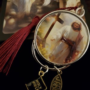 Jesus Charm Medallion Stones from Tomb of Jesus from Holy Sepulchre
