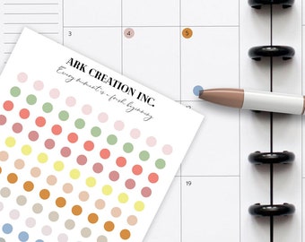 Bunte Punkte TRANSPARENT Matt Mini Tropfen Aufkleber | Mini Formen Aufkleber | Funktionale Planer Aufkleber | Bullet Journal