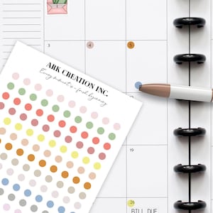 Colorful Planner Dots TRANSPARENT Matte Mini Droplet Planner Stickers | Mini Shapes Stickers | Functional Planner Stickers | Bullet Journal