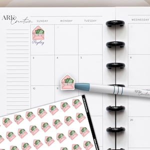 Zahltag Sticker / Bullet Journal / Bullet Journal, Filofax, Erin Condren, Happy Planner