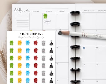 Trash Can Decals / Recycle Decals / planner sticker / Recycle Sticker / Paper Recycle / Glass Recycle / Plastic Recycle / Compost Bin Decal