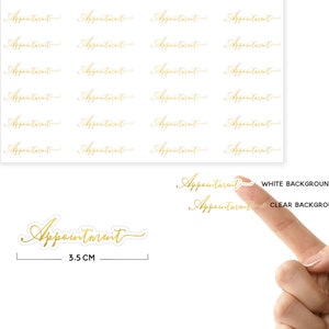 28 adesivos de compromisso de script - adesivos de planejador GoldFoil - adesivos de planejador de compromisso - lembrete de compromisso elegante - lembrete de planejador