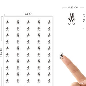 50 Dog Grooming Planner Sticker | Happy Planner | Set of 50 | Black Foiled Sticker | Erin Condren | Mini sticker|