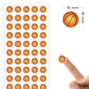 50 pegatinas deportivas de baloncesto / Pegatinas para planificador de baloncesto / Juego de 50 / Mini icono de baloncesto / Pegatina para seguimiento de juegos / Planificador feliz