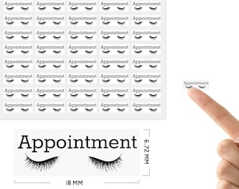 50 Eyelash Appointment Planner Stickers | Eyelash Extension Appointment Planner Stickers | Planner Stickers | Reminder Stickers
