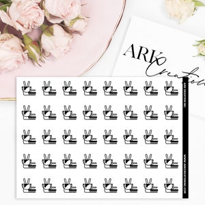 | fonctionnel ARK Nettoyage de l’autocollant mat transparent | Icône de ligne | Erin Condren| Happy Planner | | Hobonichi Icône fonctionnelle Doodle Planner Sticker