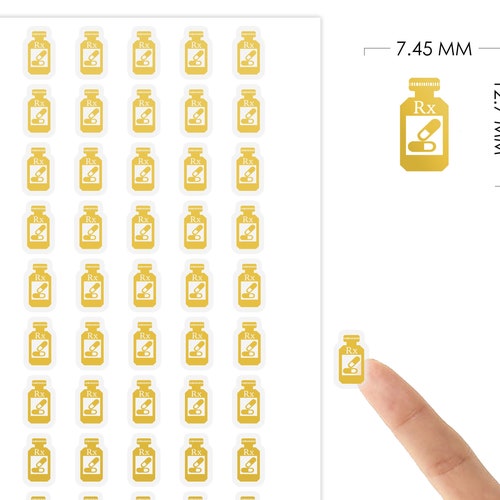 50 Pill Bottle Planner Sticker Medical Reminder Rx | Etsy
