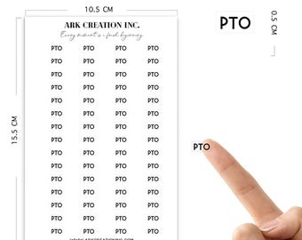 Matte Text Planer Aufkleber | PTO Aufkleber | Planner Sticker für Erin Condren, Happy Planner, Bullet Journal, Hobonichi, 60 Sticker