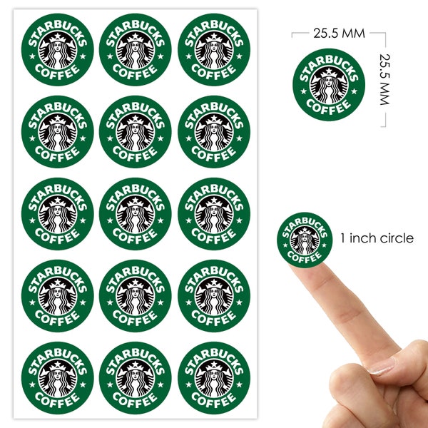 15 autocollants de rappel Starbucks - Autocollants de planificateur - Autocollants de rappel - Autocollant de café - Starbucks Bullet Journal - Autocollant de logo - 1 pouce