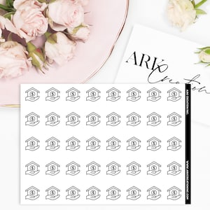 ARK Functional | House loan Icon Sticker | Erin Condren Sticker | Happy Planner | Hobonichi | Functional Icon Doodle Planner Sticker