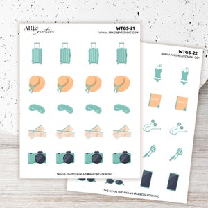 ARK Sticker Set | Aqua Travel Set | Planner Stickers | Erin Condren | Happy Planner | Life Planner | Passion Planner ECLP Stickers