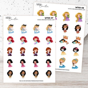 ARK Sticker Set | Disney princes Sticker Set | Planner Sticker | Erin Condren | Happy Planner | Life Planner | Passion Planner ECLP Stickers