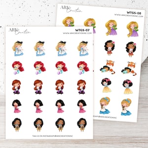 Ensemble d’autocollants ARK | Disney princes Sticker Set | Autocollant planificateur | Erin Condren | Planificateur heureux | Planificateur de vie | Autocollants ECLP Passion Planner