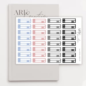 ARK-Linie | Bill Due Planer Aufkleber | 32-er Set Regenbogen | EC | Happy Planner | Hobonichi | Funktionaler Icon Doodle Planer Sticker
