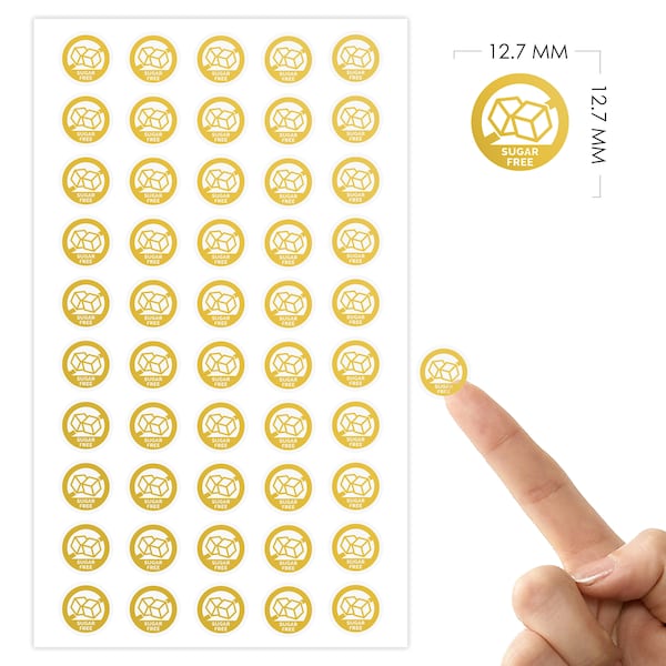50 autocollants sans sucre Indicateur de repas spéciaux (en anglais seulement) Autocollants de choix de repas de mariage Autocollants Gold Foil (fr) Autocollants non-sucre Pas d'autocollants de sucre