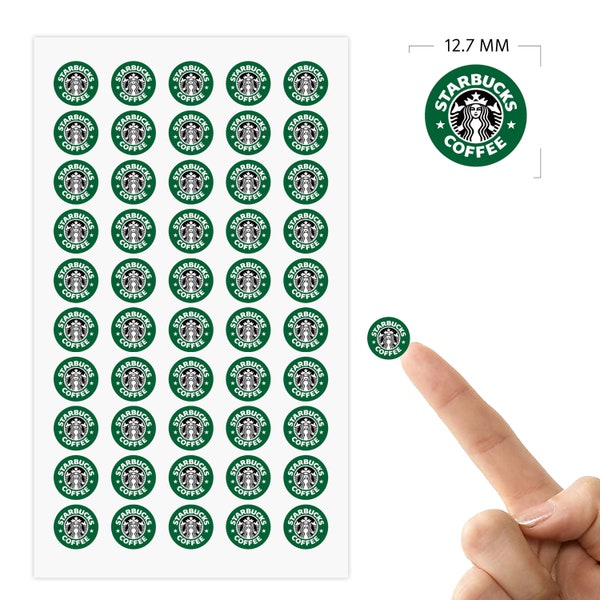 50 Starbucks reminder stickers - Planner Stickers - Reminder Stickers - Coffee Sticker - Starbucks journal sticker - Logo Sticker