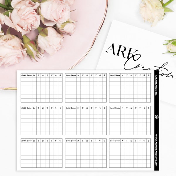 ARK Functional | 9 Daily Routine sticker | Habit Tracker | Home management | Journal Stickers | Happy planner sticker | Erin Condren