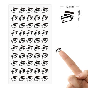 50 Mini Kreditkartenaufkleber | Bill Pay Aufkleber | Zahlung Fällig Aufkleber