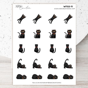 ARK Mini | Black Cat Sticker | Planner Stickers | Erin Condren | Happy Planner | Life Planner | Passion Planner ECLP Stickers