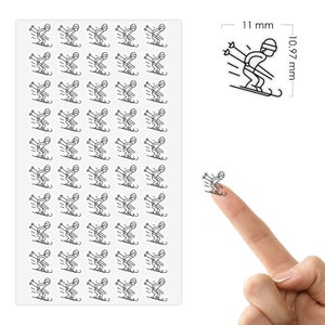 50 Autocollant Clear Ski Waterproof Planner | Autocollant de snowboard |  Autocollant transparent | Autocollants de ski | Autocollant de rappel d’autocollants de ski