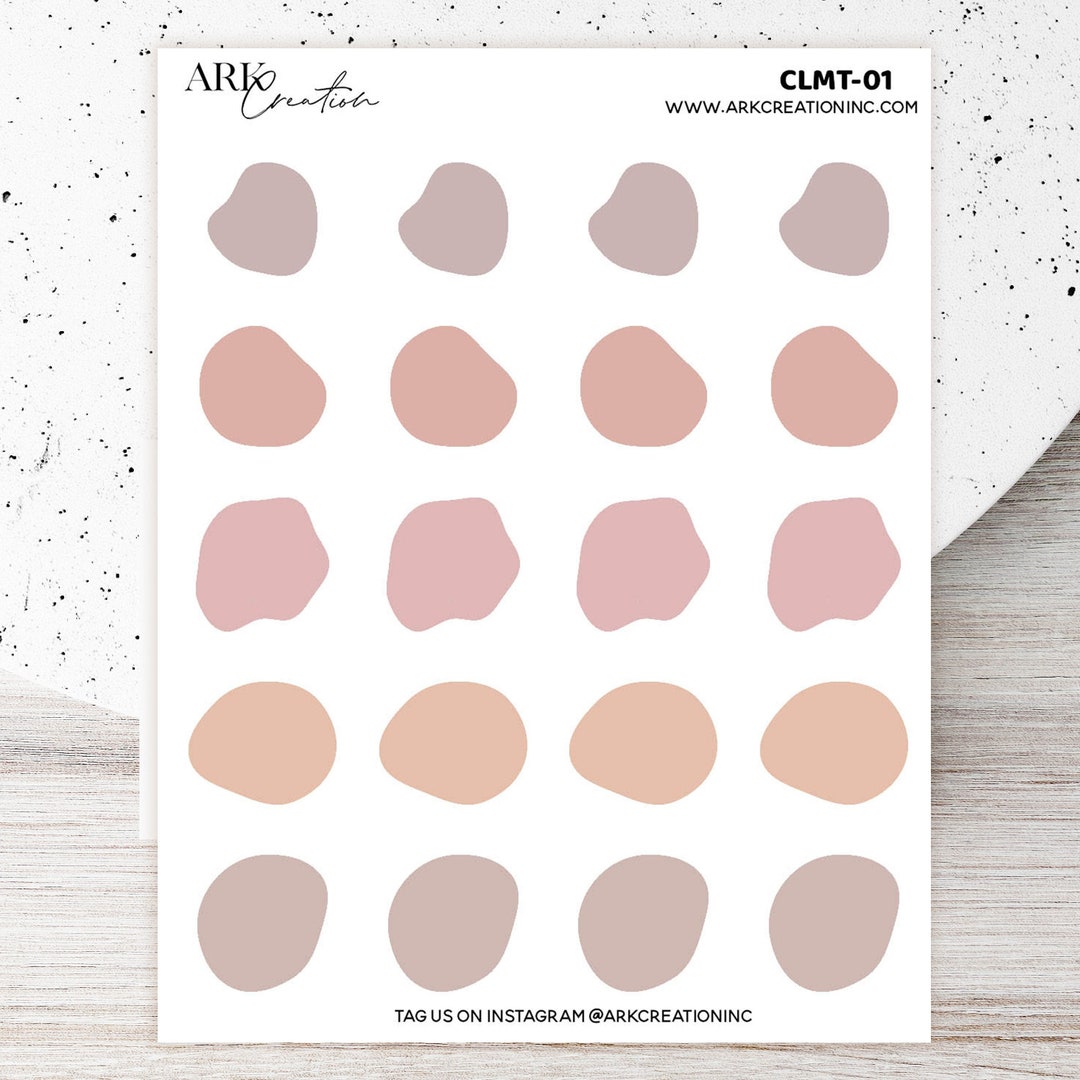 TRANSPARENT MINI Abstract Dot Planner Stickers | Minimal & Functional ...