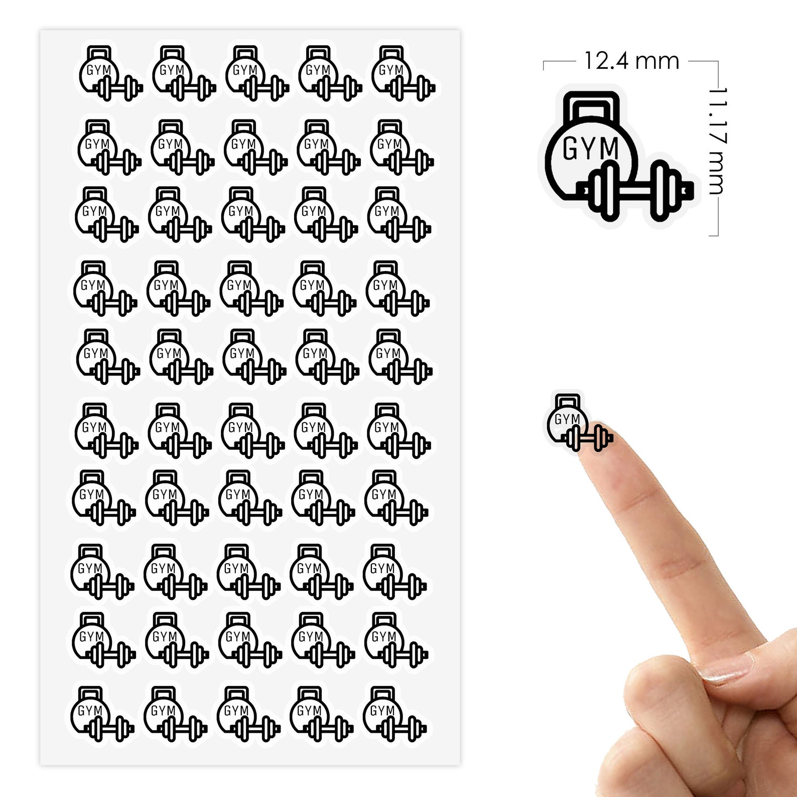 50 Gym Work Out Reminder Stickers Fitness Stickers Gym Etsy