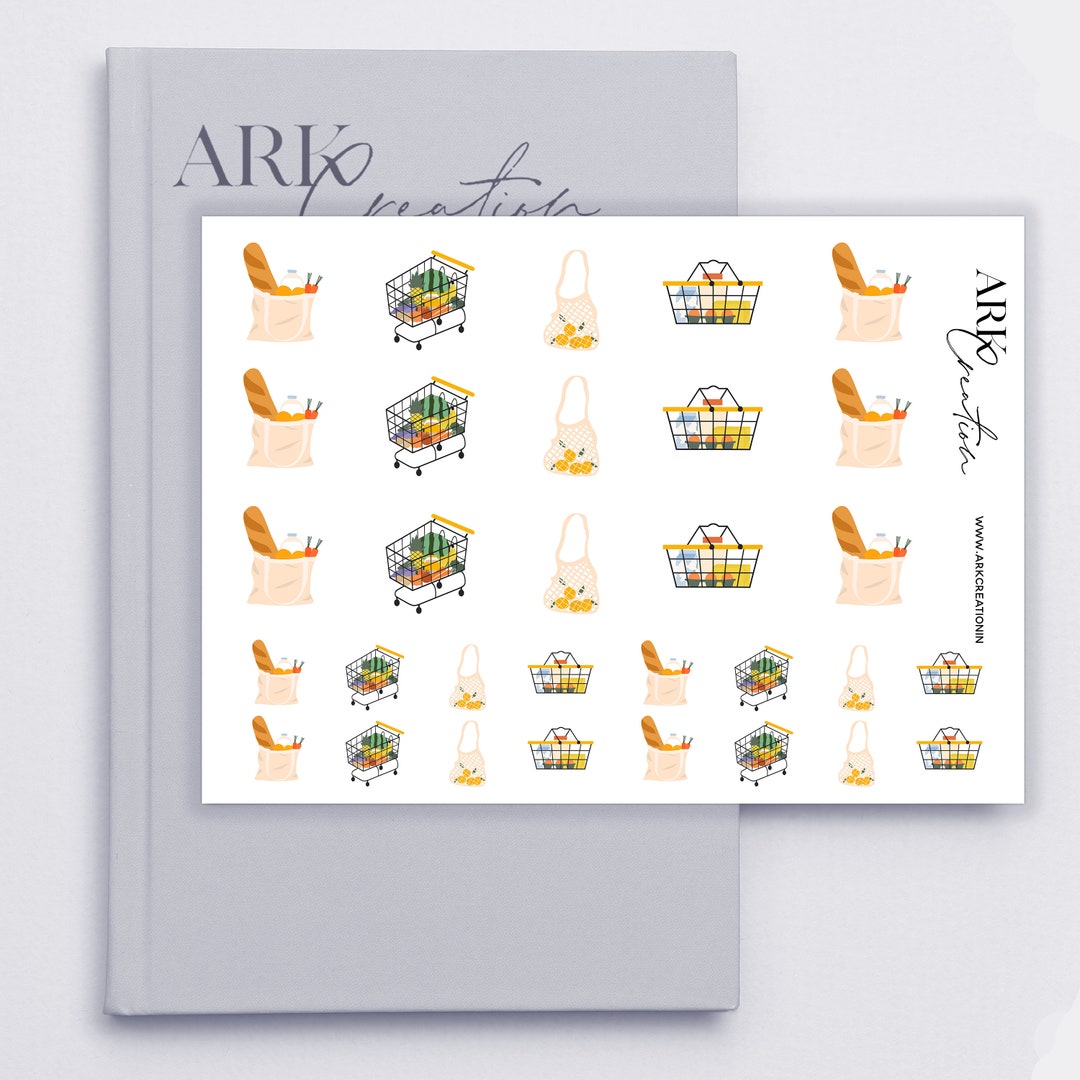 ARK Text | Shopping Cart Sticker | Erin Condren Stickers | Happy ...