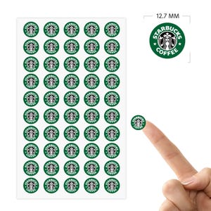 50 stickers rappel Starbucks - Stickers agenda - Stickers rappel - Sticker café - Sticker journal Starbucks - Sticker logo
