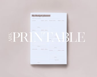 Gehaltsabfrage, Budget Tracker, Budget Vorlage, Einfacher Wöchentlicher Haushaltsplaner, Zweiwöchentlicher Planer für Anfänger, Digitaler Planer