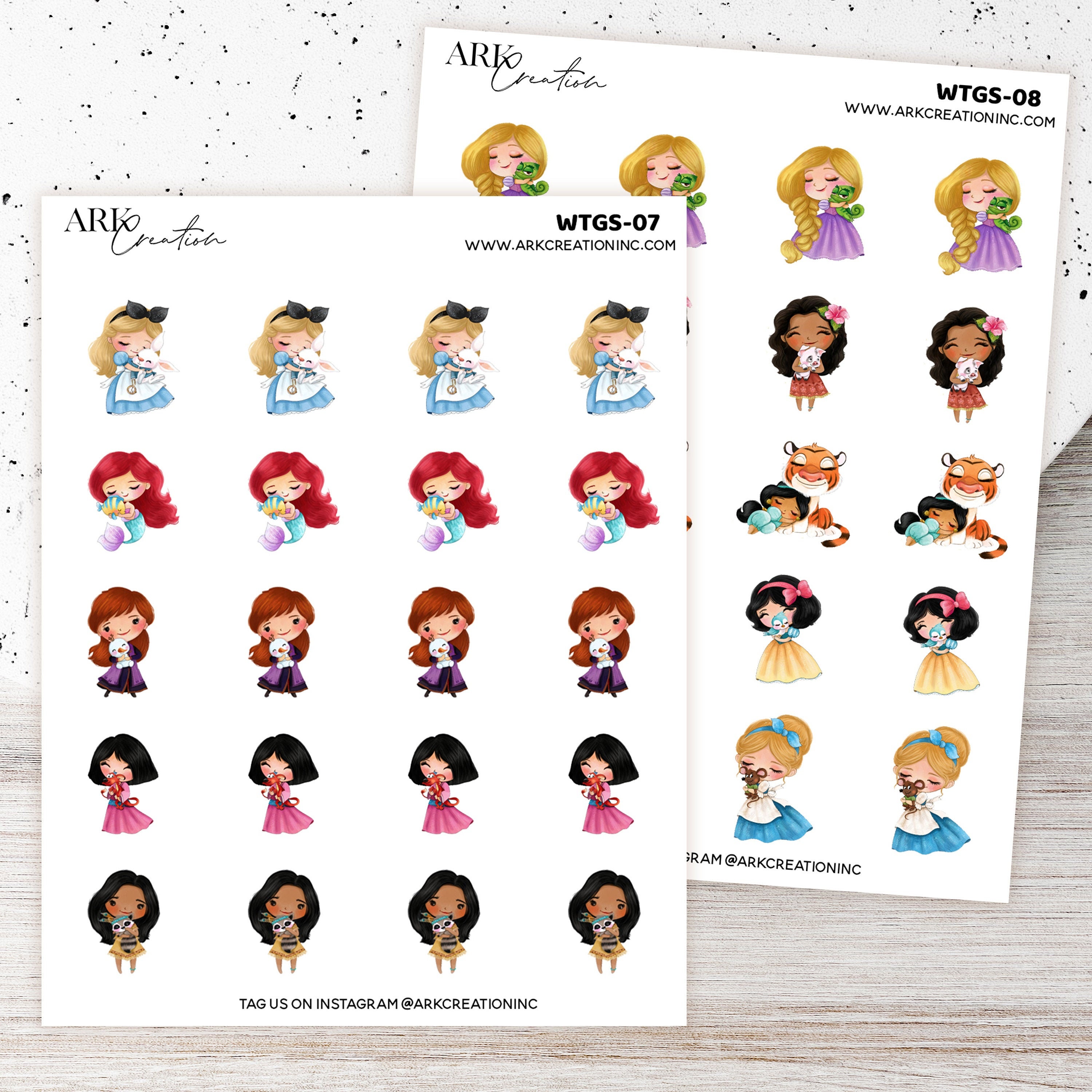 ARK Sticker Set | Disney Princes Sticker Set | Planner Sticker | Erin ...