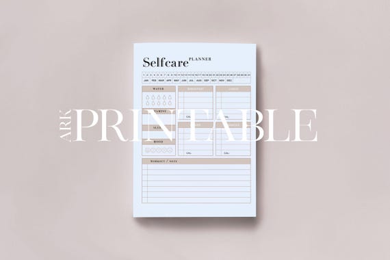 Self Care Checklist, Self-Care Planner, Selfcare Journal Tracker, Wellness Planner Printable, Daily Wellbeing, Mindfulness Daily Planner