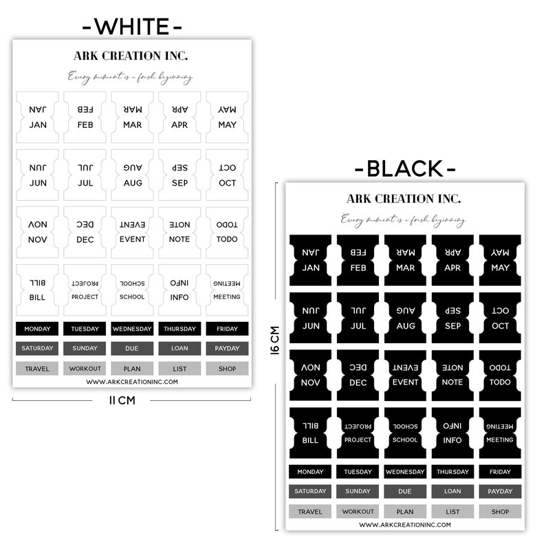 35 Monthly Divider Tabs Bullet Journal Binder Tabsplanner Etsy