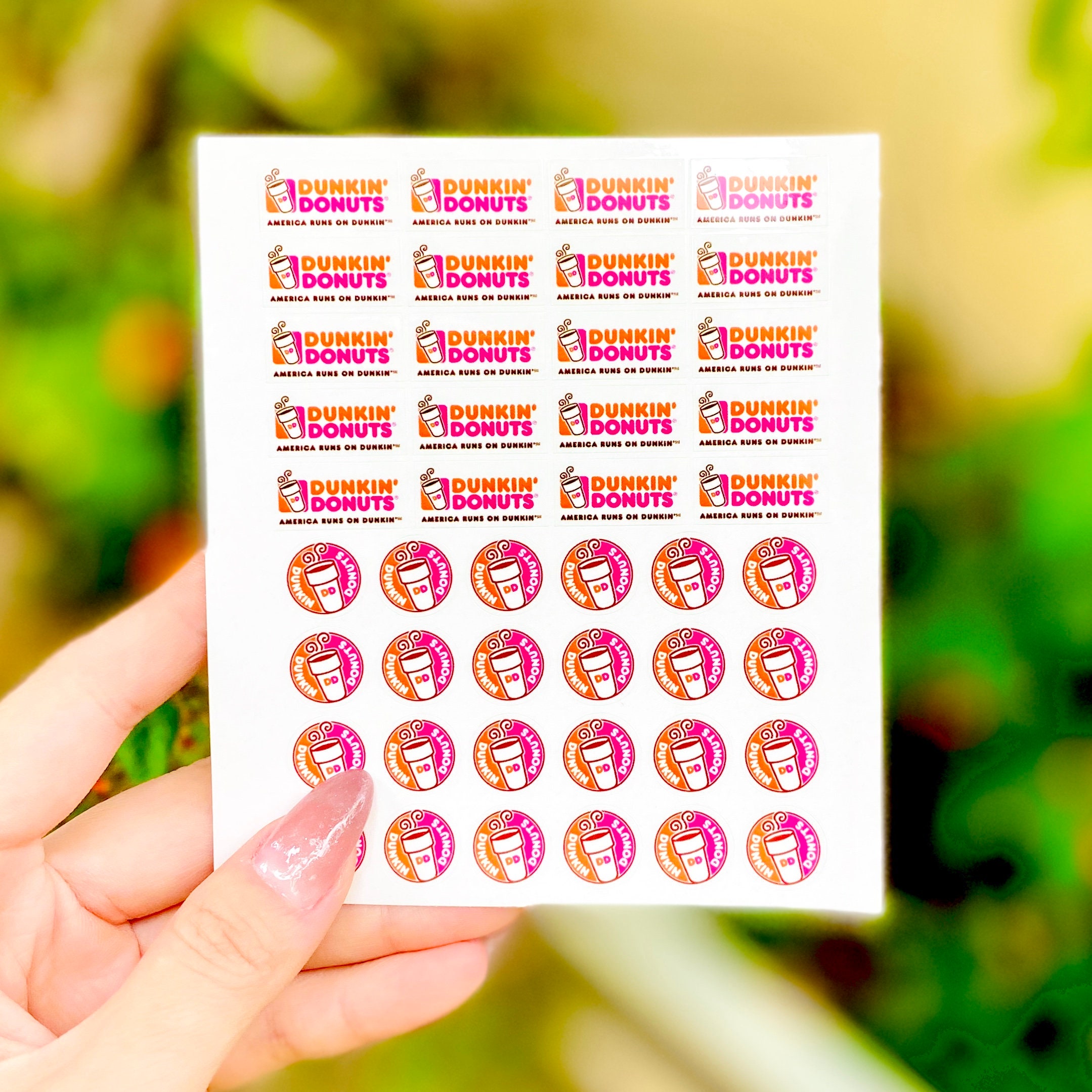 Mini 44 Dunkin Donuts Coffee Run Stickers | Erin Condren Stickers ...