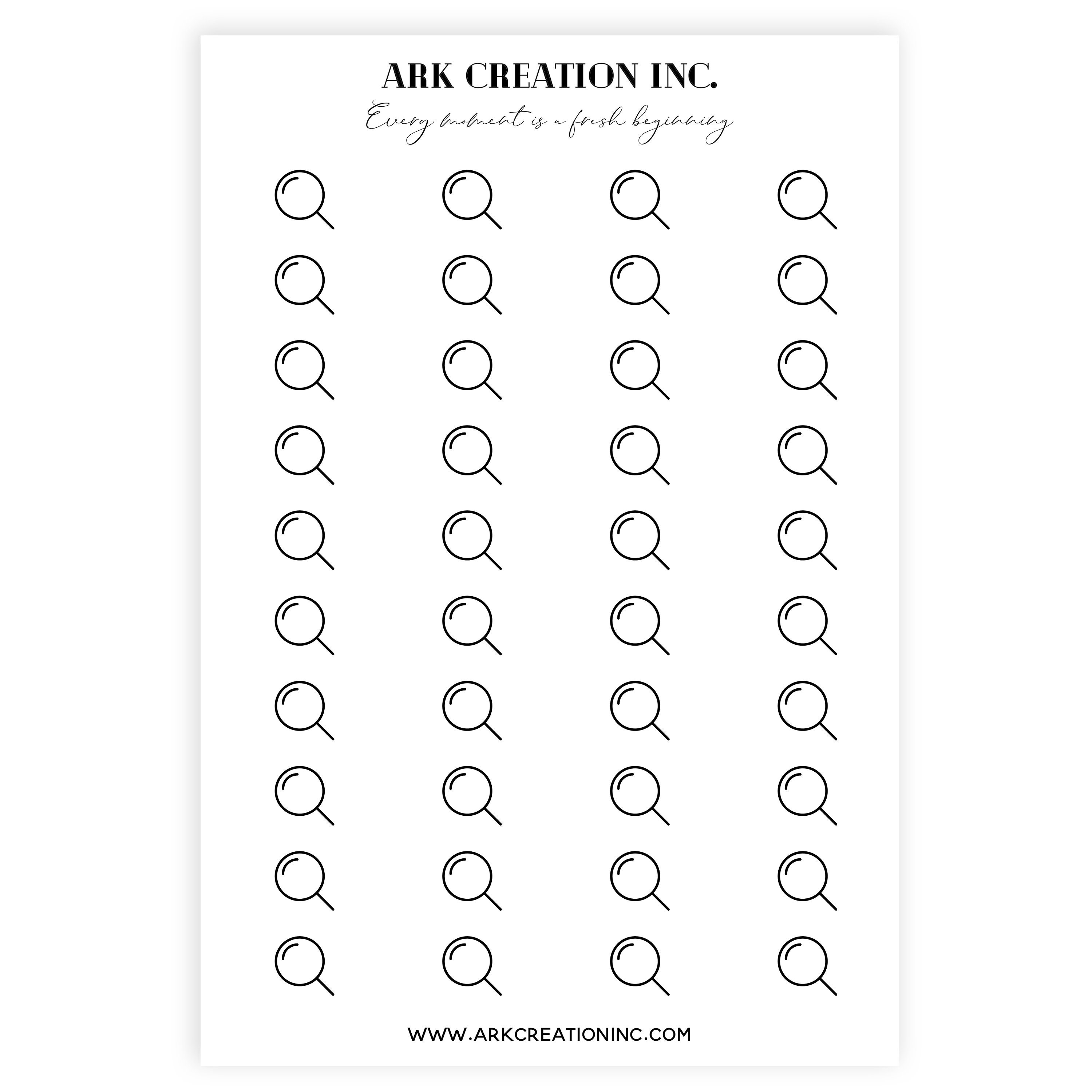 Clear Magnifying Glass Stickers, Planner Stickers, School and Work ...
