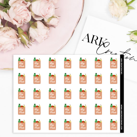 ARK Functional | Buy Fresh Planner Grocery sticker | Erin Condren | Happy Planner | Hobonichi | Functional Icon Doodle Planner Sticker