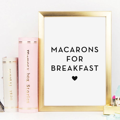 Macaron Print Kitchen Decor Wall Art French Macarons Etsy UK