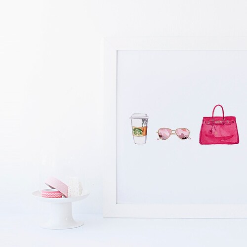 MAKEUP WALL ART Gold Silver or Rose Gold Foil Print Life - Etsy