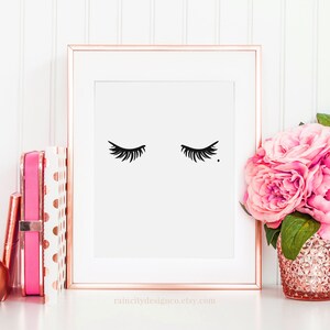 Eyelashes Print, Makeup Print, Lashes Art, Lashes Print, Lash Art, Makeup Printable, Fashion Print, Makeup Art, Makeup Print, Makeup Decor