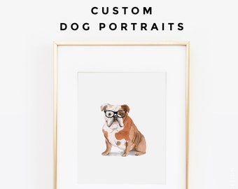 Dog Portrait, Personalized Dog Portrait, Dog Illustration, Dog Print, Cute Dog Prints, Dog Mom, Dog Dad, Prints, Art Print, Dog Lover Gifts