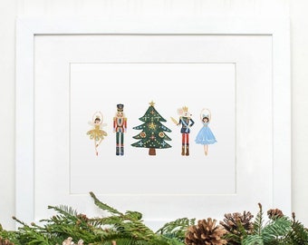 Nutcracker Christmas Print, Merry Christmas Printable, Nutcracker Ballet, Printable Wall Art, Christmas Wall Art, Nutcracker Christmas Decor