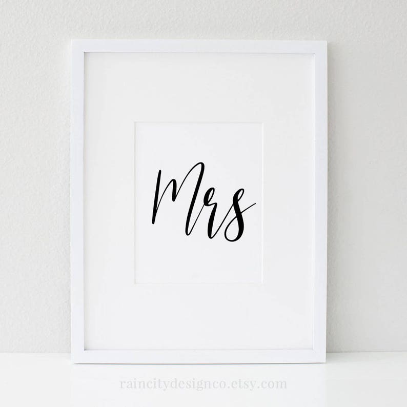 Mr and Mrs Print, Wedding Gift, Anniversary Gift, Bedroom Decor, His and Her Print, Bedroom Wall Art, Engagement Gift, Gift For Couple image 2