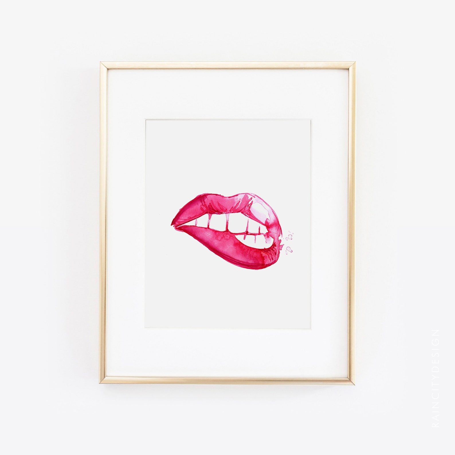 Lips Print Two Piece Set-Pink main image 1