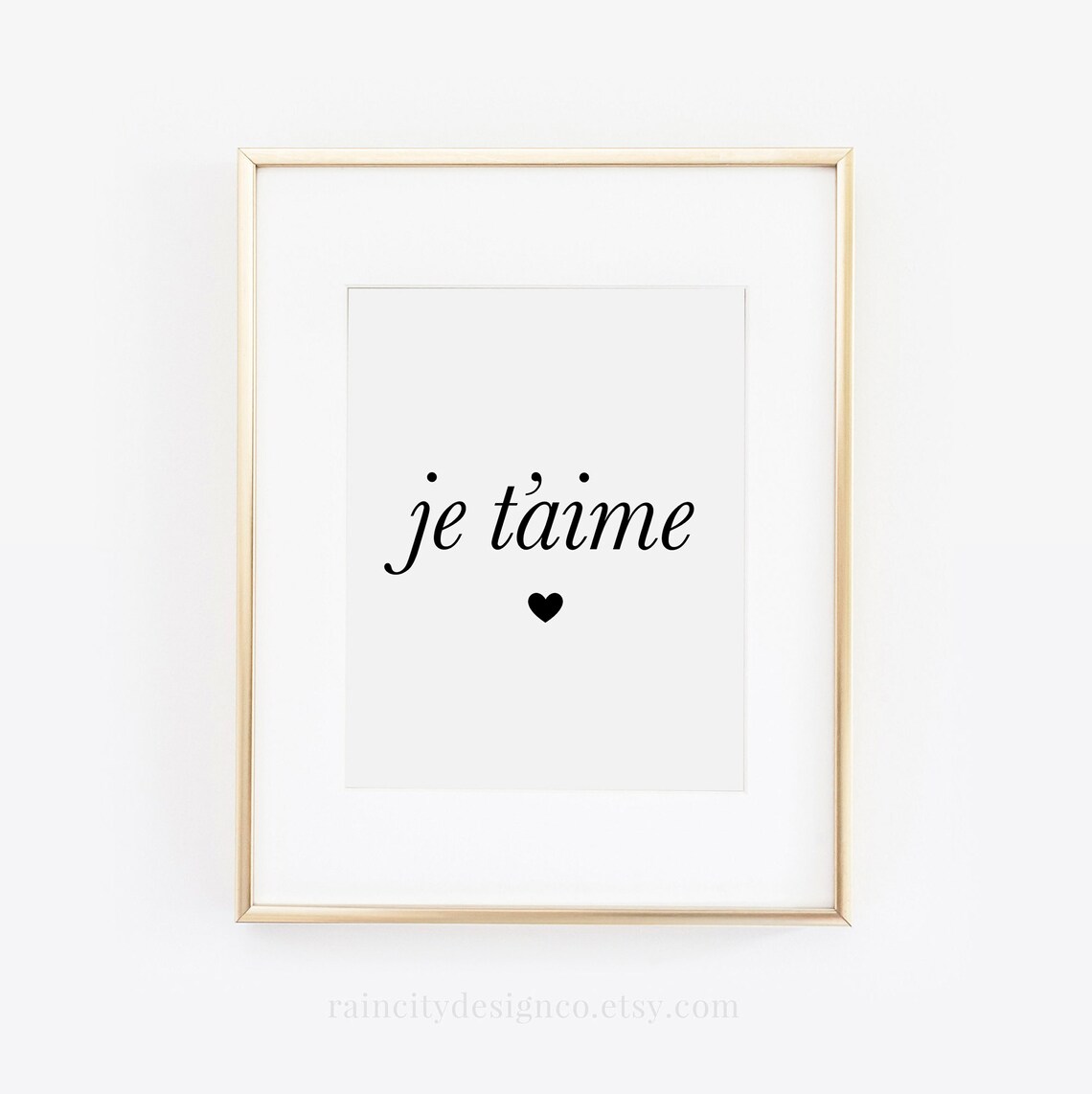 Je T'aime Print, Paris Wall Art, Paris, Paris Decor, Je T'aime Quote ...