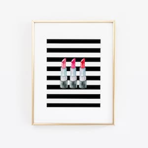 Lipstick Print, Makeup Art, Makeup Print, Watercolor Makeup, Makeup Decor, Makeup Wall Art, Makeup Printable, Fashion Print, Printable Art
