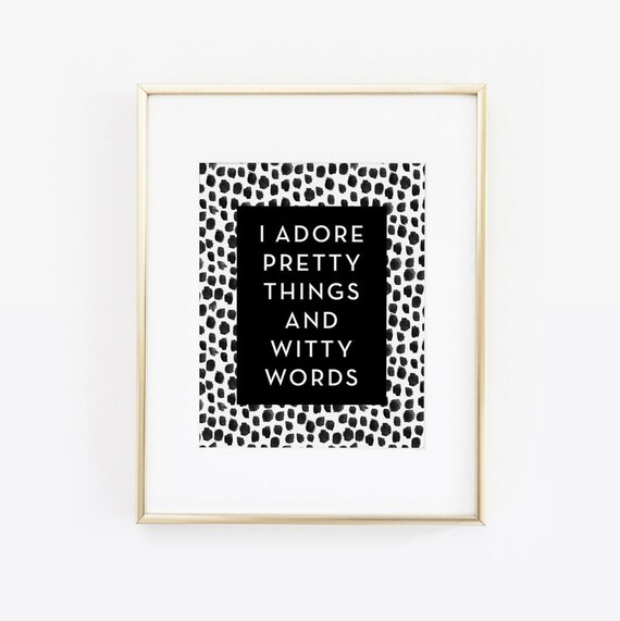 Pretty Things Desk Accessories Witty Words Polka Dot Wall Etsy