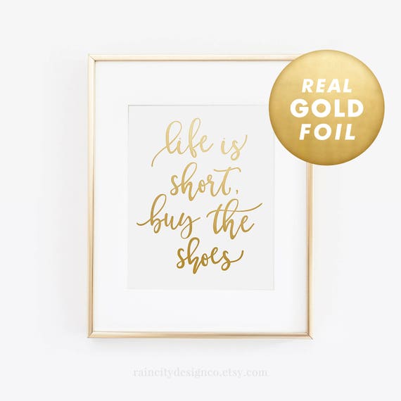 Life Is Short Buy The Shoes Fashion Print Desk Accessories Etsy