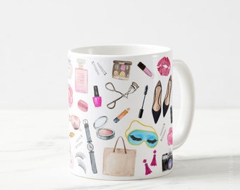 Taza de maquillaje taza de pestañas taza de moda regalo de - Etsy España Taza de maquillaje taza de pestañas taza de moda regalo de - Etsy España