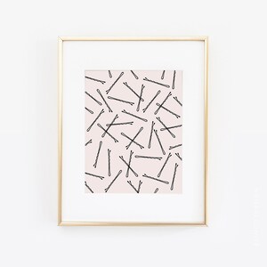 Bobby Pins Print, Bobby Pin Wall Art, Cute Makeup Print, Fashion Print, Makeup Art, Fashion Makeup Printable, Bathroom Prints, Vanity Prints